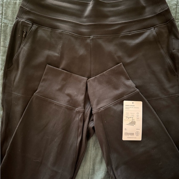 Athleta high rise Venice jogger black womens L $99 zip pockets athletic - Picture 8 of 8